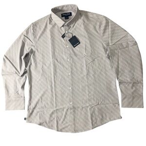 Mizzen & Main Leeward Large Trim No Tuck Button Down Gray Dress Shirt